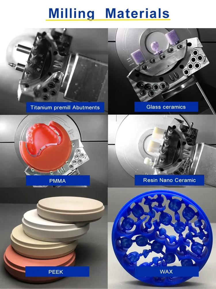 5 axis cad cam glass ceramic Titanium Abutment dental Milling Machine 5 axis cad cam glass ceramic Titanium Abutment dental Milling Machine