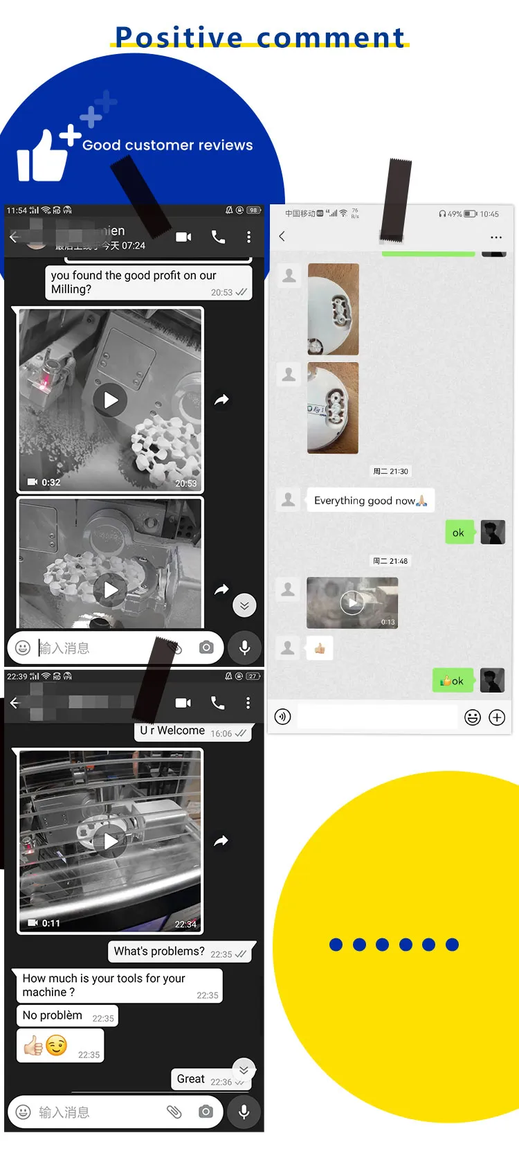 Cad cam Dental Milling Machine 5 Axis customer feedback Cad cam Dental Milling Machine 5 Axis customer feedback