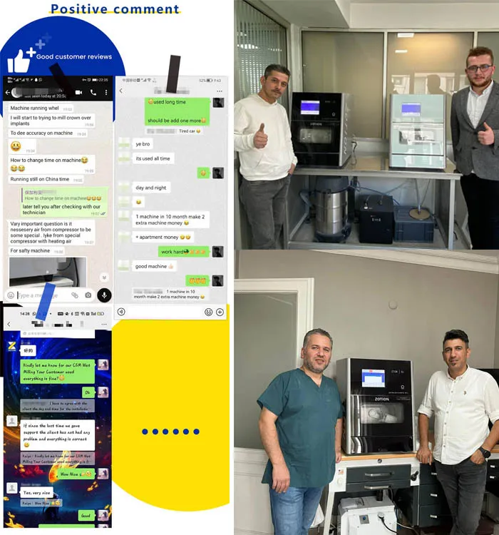 4 Axis 5 Axis Dental Glass Ceramic cad cam Denture Crown Dental Milling Machine customer feedback 4 Axis 5 Axis Dental Glass Ceramic cad cam Denture Crown Dental Milling Machine customer feedback