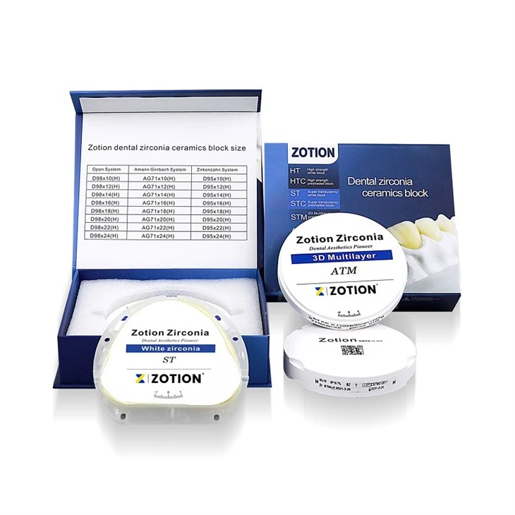 Zotion dental D98 cad cam milling zirconia block