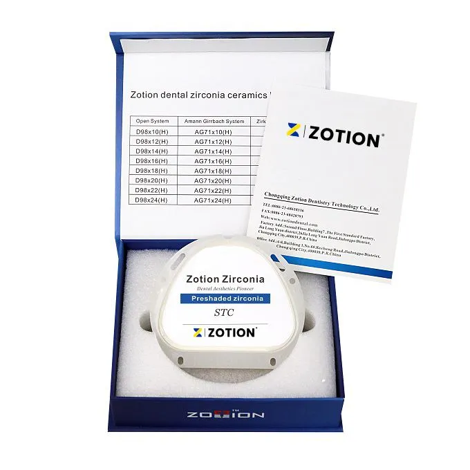 Zotion Dental Zirconium Cad Cam Material Wieland System