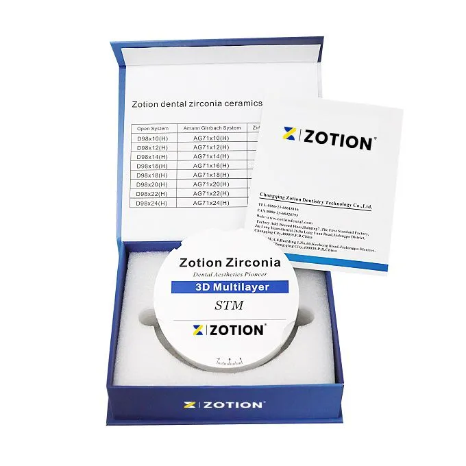 Zotion Dental Zirconium Cad Cam Material Wieland System