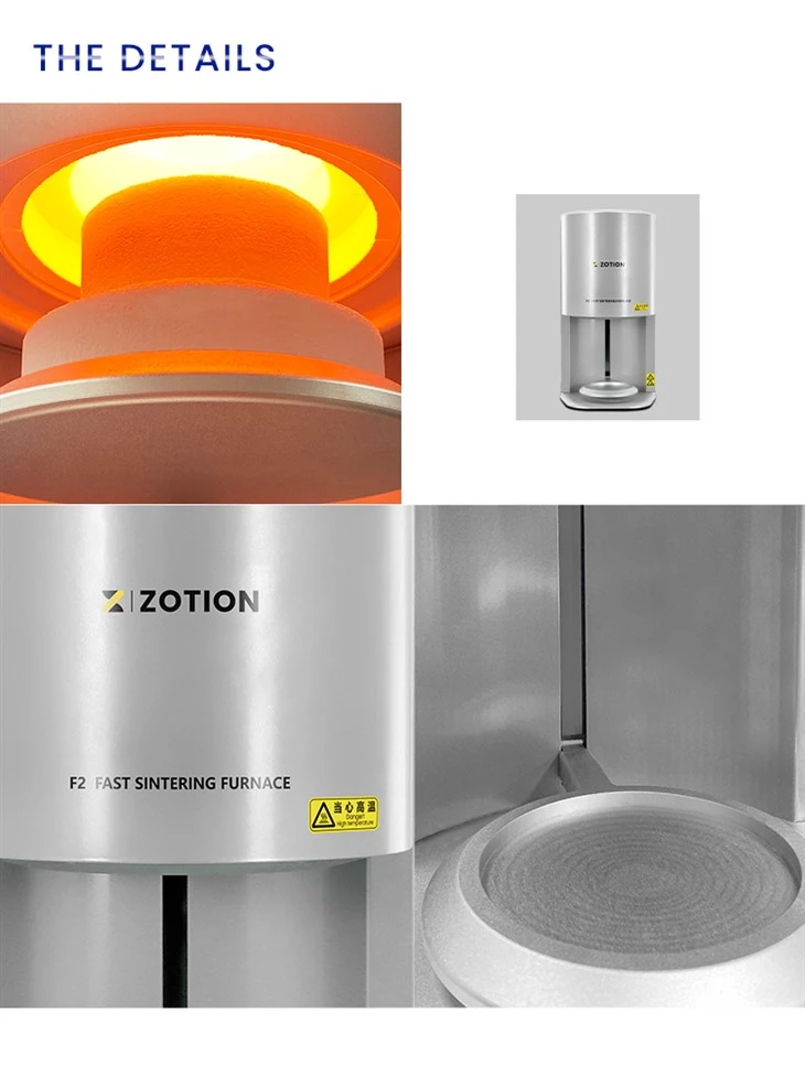 Fast And Slow Dental Lab Sintering Furnace With Mosi Heating Rods